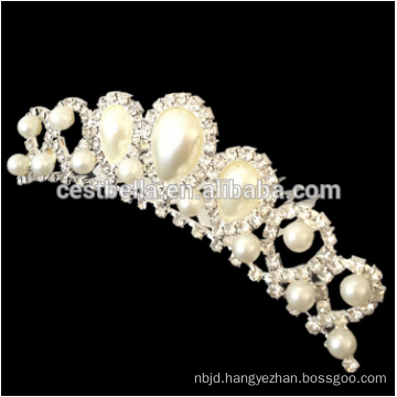 Elegant Sparkling Crystal Bridal Wedding Crown Decorative Tiaras with Hair Comb